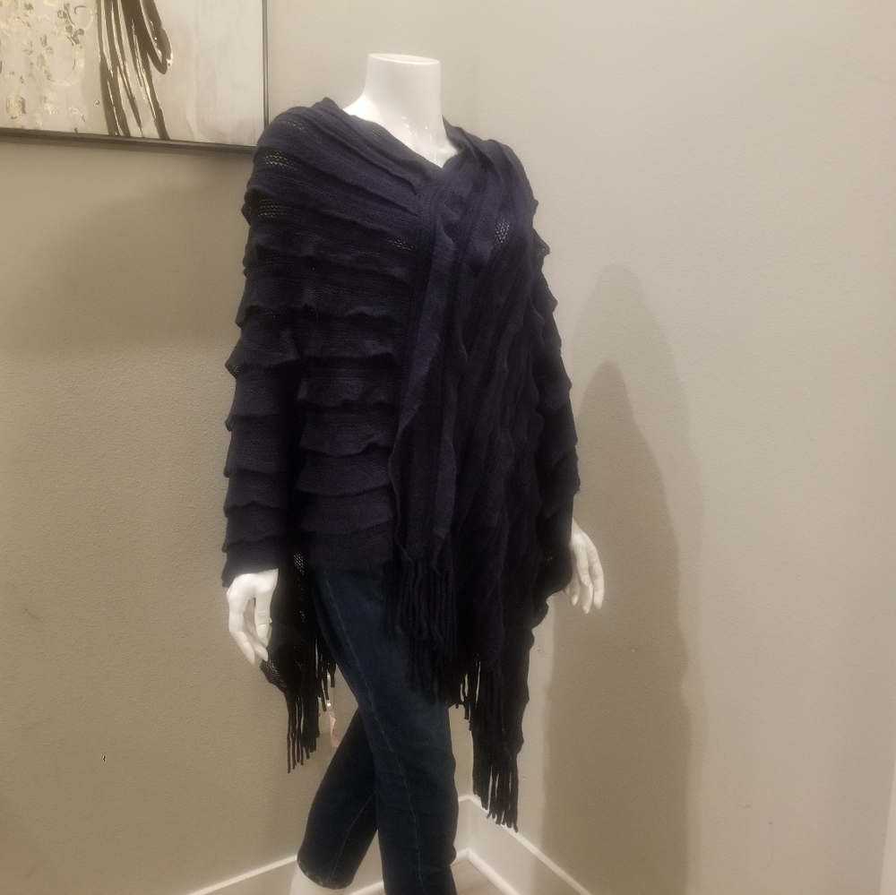 Max Sport, Ruffled Fringe Poncho  Sweater.